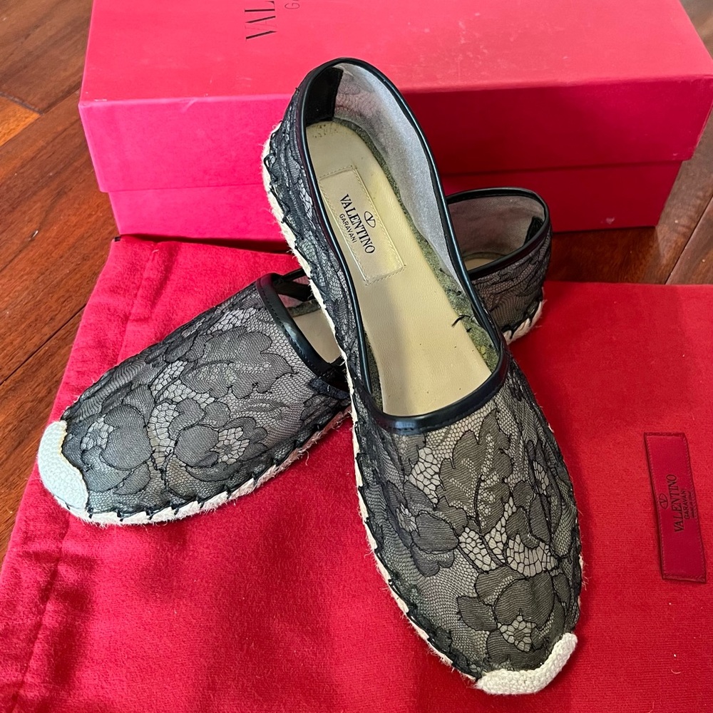 Valentino Lace Espadrilles